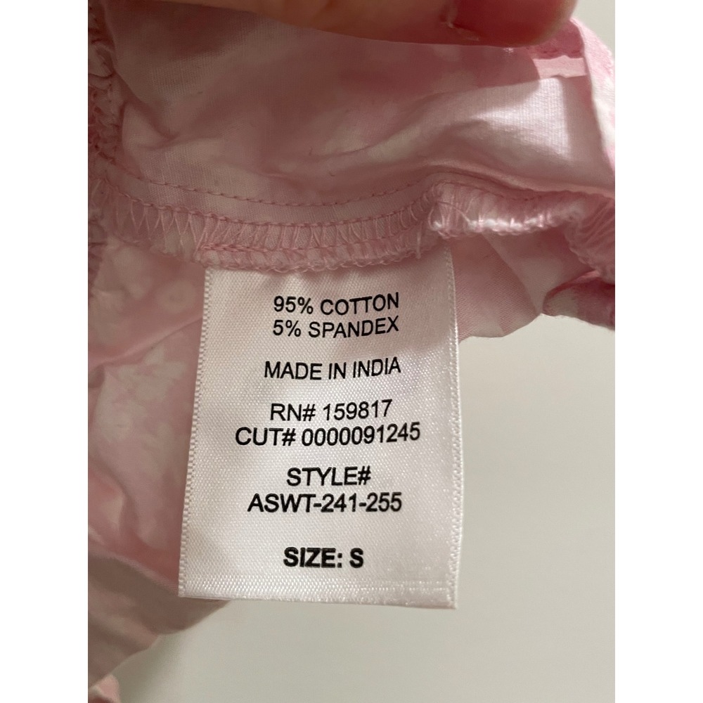 Altar'd State Pink Floral Smocked Peplum Crop Top Ruffle Strap - Picture 6 of 6